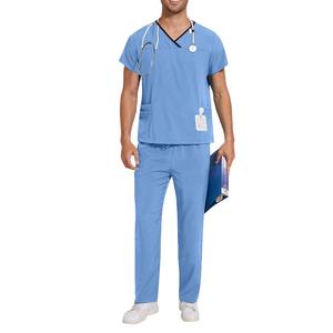 Vente en gros d'infirmières médicales Ensemble d'uniformes d'hôpital Veste Joggers Uniformes d'infirmières d'hôpital Unisexe Top Scrub Suit Scrubs - Product Image 1