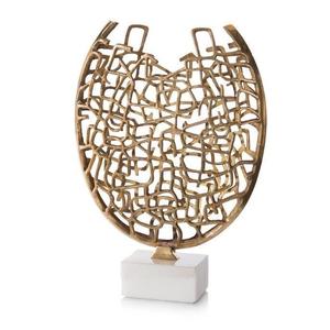 Escultura decorativa de Metal de lujo, pieza de arte moderno para el hogar y la Oficina, artesanía de Metal de alta calidad para sala de estar y dormitorio - Product Image 1