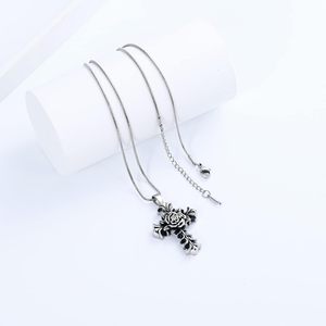 Cremation urn <b>For</b> <b>Ashes</b> Rose Shape Stainless Steel Cross Memorial Cremation <b>Ashes</b> Urn Pendant <b>Necklace</b> Jewelry Urn Custom Size - Product Image 5