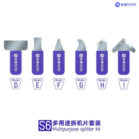 Lot de 6 lames de démontage Mijing S6 pour le nettoyage de la colle à écran LCD, l'ouverture des supports d'écran et la découpe de pièces – Outil manuel