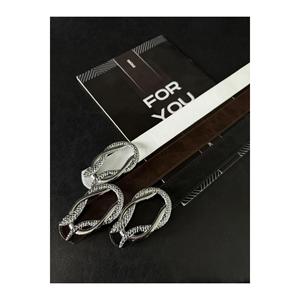 Snake Buckle Women's Trouser Belt, <b>Jacket</b> Belt, Dress Belt, Shirt Belt - Black-Brown-White-<b>Silver</b> - Product Image 1