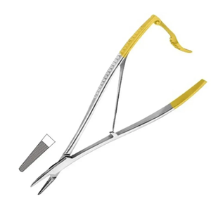 Portaagujas Manual de instrumentos quirúrgicos dentales de acero inoxidable de alta calidad con mordazas dentadas Tc de 23cm - Product Image 5