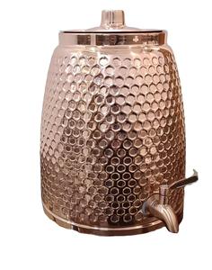 Fournisseur indien refroidisseur d'eau en cuivre haute durabilité conteneur d'eau en métal écologique avec couvercle appareil ménager jetable à vendre - Product Image 1