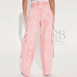 Custom Embroidery Logo Women Streetwear Joggers Cargo <b>Pant</b> Light Weight Cotton Fabric Cargo <b>Pants</b> for Women's OEM Service - Product Image 4