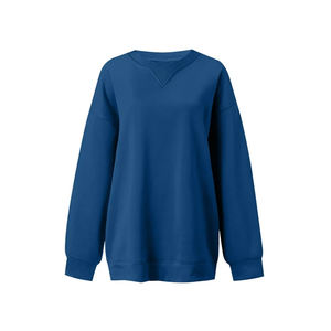 Sweat à capuche en coton double face écologique pour femmes pull à épaules tombantes respirant avant imprimé Logo pour l'hiver - Product Image 3