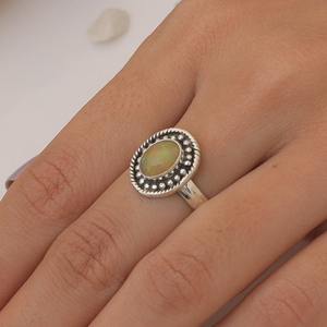 925 Sterling <b>Silver</b> Natural Designer Best Quality Stone Jewelry 925 Sterling <b>Silver</b> Handmade Gemstone Opal <b>Spinner</b> <b>Ring</b> Jewelry - Product Image 2