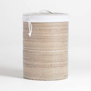 Handcrafted rattan bin <b>hamper</b> <b>for</b> laundry storage & organization natural <b>basket</b> bins <b>cheap</b> price - Product Image 6