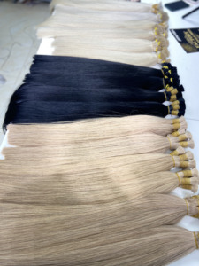 ผมต่อจากเวียดนามผมคน100% หลายสีผมมนุษย์แท้ - Product Image 2