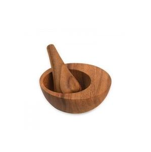 Meilleure vente Authentique broyeur à mortier en bois Outil de cuisine traditionnel de haute qualité essentiel pour la cuisson des épices aux herbes fraîches - Product Image 1