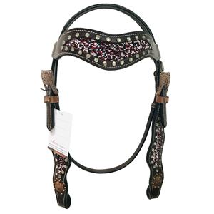 Top Trending Productos personalizados para caballos Western Headstall Beads Work Tachuela ecuestre de cuero hecha a mano - Product Image 1