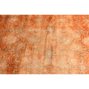 พรมตุรกีโบราณ4x8.2ft ผ้าวูลสีส้มและสีเบจสไตล์โบฮีเมียนสไตล์คลาสสิคผ้าวูลถักแบบแบนมียางรองสำหรับห้องนั่งเล่น - Product Image 5