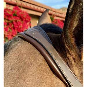 บังเหียนม้าหนังแท้แบบดึงด้านข้าง - สีดำ ปักโลโก้ตามสั่ง - Product Image 4
