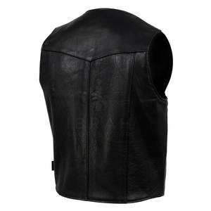 Gilet en cuir véritable, coupe confortable, conçu pour un usage quotidien, facile à superposer et à l'allure durable. - Product Image 2