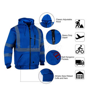 Sudadera de Seguridad al Por Mayor, Talla Grande, en Existencia, Sudadera de Alta Visibilidad, Personalizada, de Alta Calidad - Product Image 3