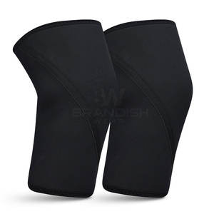 Best Quality Solid Color Weightlifting <b>Knee</b> <b>Sleeves</b> Breathable Fabric with Custom Logo New Trendy <b>Knee</b> <b>Sleeves</b> For Gym - Product Image 1