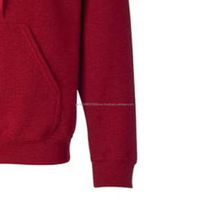 Sudadera con Capucha Clásica Rojo Cereza para Hombre, Transpirable, Mezcla de Algodón y Felpa, Sudadera con Cordón Bordado, Jersey Sólido de Invierno - Product Image 6