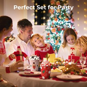 Gobelets en papier jetables biodégradables de 8 oz pour Noël, durables, épais, écologiques, anti-fuite, pour boissons froides, gobelets de fête, sans BPA - Product Image 6