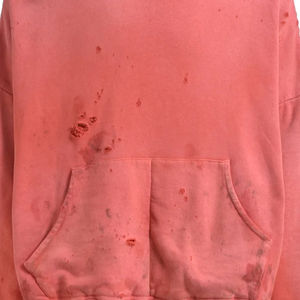 Venta al por mayor 2025 Distress Paint Hoodie Acid Wash Heavyweight Sun Faded Hoodie Men Cotton French Terry Oversized Men's Hoodies - Product Image 6