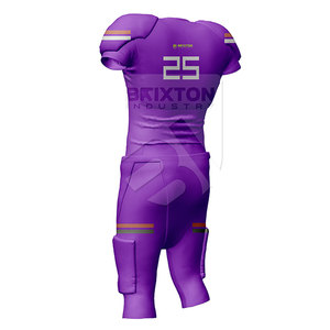 Conjunto de uniformes de fútbol americano personalizable, mangas cortas transpirables de estilo único para equipos nacionales - Product Image 3