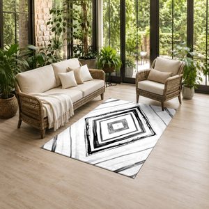 Tapis de salon LXDP-0552 gris argenté traditionnel oriental imprimé numériquement en chenille, lavable en machine, antidérapant - Vente en gros - Product Image 6
