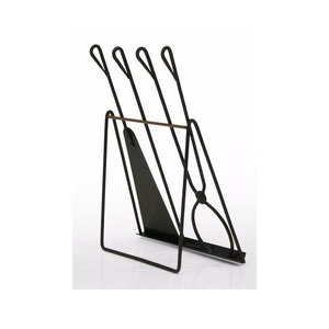 Stylish fireplace iron <b>tools</b> set with artistic craftsmanship and simple elegance ideal for living space enhancement - Product Image 4