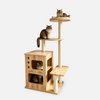 Meubles pour chats de luxe durables et écologiques en gros : Grande tour griffoir, condo, arbre à grimper et maison pour chats de grande taille avec base stable