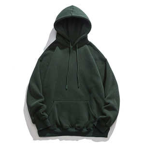 Sudadera con Capucha Corta Cuadrada Extra Grande para Hombre, Estilo Urbano, Color Sólido, Logotipo Personalizado, Tejida para Otoño - Product Image 3