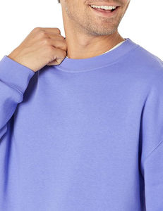 Alta calidad 280gsm sudaderas de gran tamaño para hombres bordado gota hombro en Blanco polar algodón mezclado liso invierno - Product Image 2