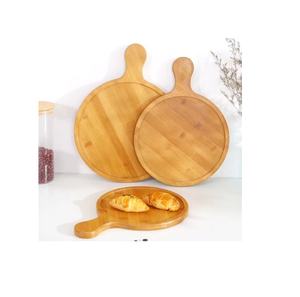 Assiette à pizza ronde en bois restaurant assiette à pizza assiette en bois assiette à dîner en gros pour une utilisation à la main prix bas - Product Image 6