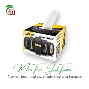 Custom 2-Ply <b>Facial</b> <b>Tissue</b> 180 Sheets Virgin Wood Pulp Box Flower/Dot/Plain Embossing for Home Auto Showroom Workspaces Usage - Product Image 2