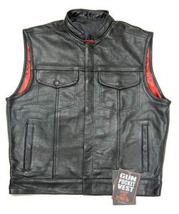 Chaleco de Cuero Genuino para Hombre, Chaleco sin Mangas para Motociclista, Chaleco de Piel de Vaca y Cordero, Logotipo Personalizado, Fabricante OEM, Suministro al por Mayor - Product Image 1