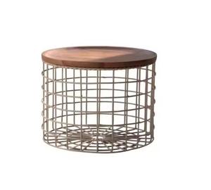 Panier de rangement rond en fil métallique empilable noir avec poignées pour l'organisation de la maison - Product Image 1