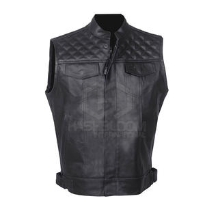 Chaleco de Cuero Casual sin Mangas para Hombre 2024, Diseño de Cuello en V, Personalizable, Transpirable, de Secado Rápido, con Botones, Logotipo, Prenda Exterior - Product Image 5