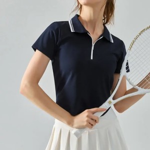 Logotipo personalizado de mujer impreso 100% algodón para Polos patrón sólido camisetas lisas Casual largo corto longitudes precios bajos de mercado - Product Image 2