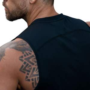 <b>Black</b> Gym Performance <b>Vest</b> Sleeveless Training Tank <b>Top</b> Lightweight Breathable Activewear for Men Workout Fitness and Sports - Product Image 3