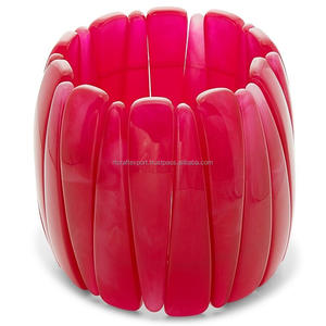 กำไลลูกปัดเรซินแบบยืดได้พร้อมเรซินมีหลายสีจากอินเดียโดย RF CR - Product Image 4