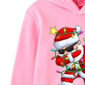 Sweats à capuche de Noël unisexe 100% coton Hiver Prix de conception d'épissage de logo personnalisé de haute qualité - Product Image 3