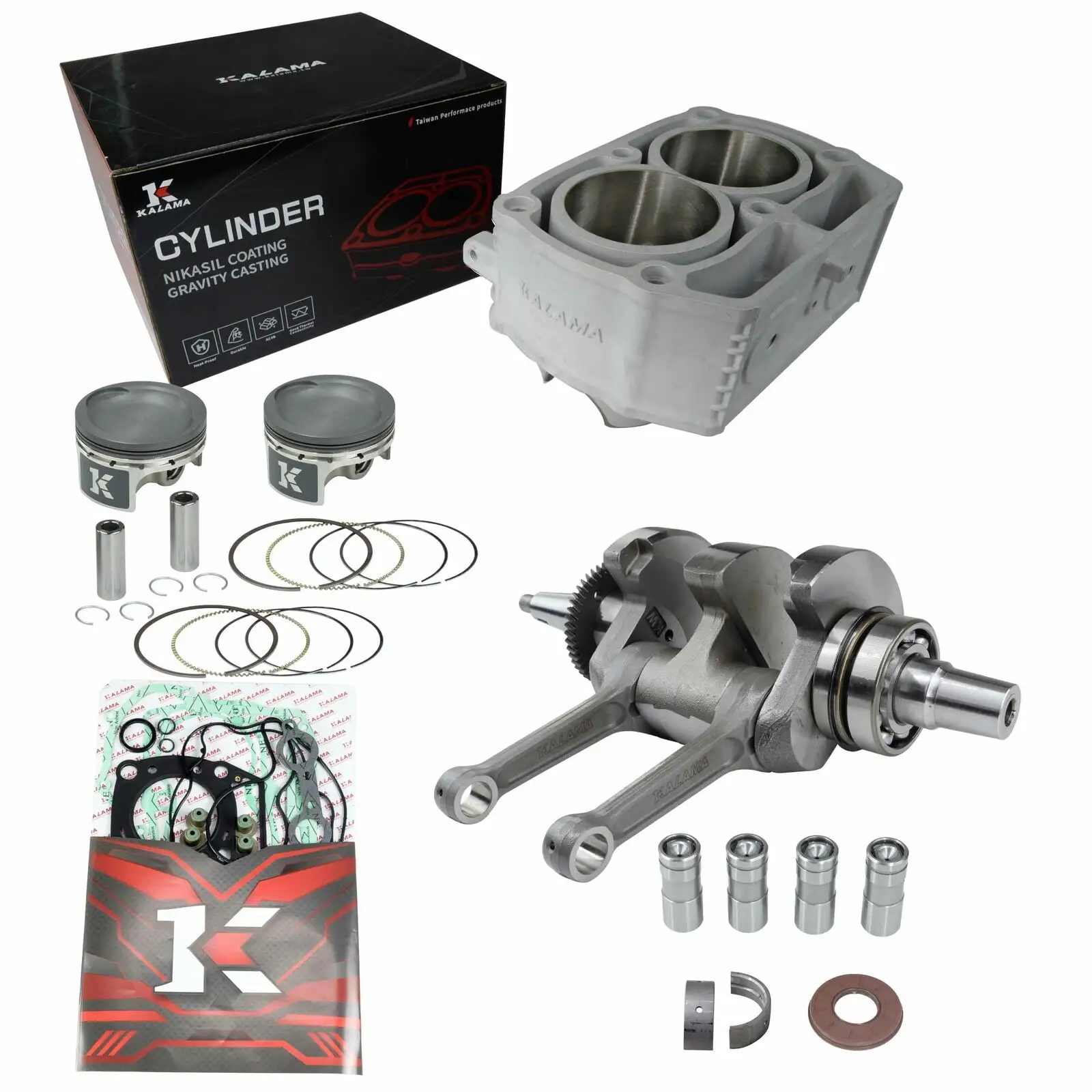 Motor Rebuild Kit Polaris RZR Ranger sporcu 800 + 2mm 82mm büyük çap silindir, pistonlar, + 2.4mm krank, kaldırma, conta