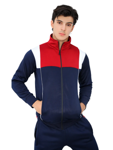 Conjunto de chándal con capucha de manga larga con patrón degradado elegante para hombre, pantalones cómodos ajustados para correr, cierre de cremallera - Product Image 2