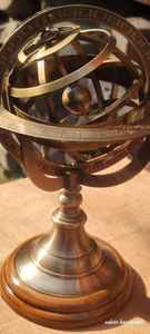 Antique <b>Vintage</b> Zodiac Armillary Brass Sphere <b>Globe</b> Art Deco Handmade Wedding Decor (Medium Antique Brass) - Product Image 4