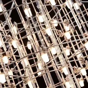 Lámpara Colgante Rectangular de Diseño Artístico LucioArtistic, Estilo Moderno, Simple, Industrial, Minimalista, Luz Blanca Cálida para el Hogar - Product Image 2