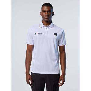 Collezione North Sails AC38: Polo Bianca con Logo Ricamato, 100% Cotone Traspirante, Tecnica Scura, Tinta Unita, Varie Taglie - Product Image 3