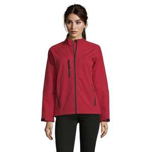 Dernière veste Softshell respirante rouge avec logo personnalisé de qualité supérieure pour femmes manches complètes et vestes de course d'extérieur coupe-vent pour femmes - Product Image 1