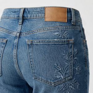 Nouveau style de mode en gros, pantalon évasé en jean pour femme, taille haute, respirant, confortable, pantalon en jean, logo personnalisé, pantalon de mode - Product Image 5