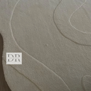 Alfombra de Escalera Decorativa Hecha a Mano, Moderna, Personalizada, de Lana Tufted, de Color Sólido, Antideslizante, Lavable, Alfombras Irregulares para Áreas - Product Image 6