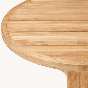 <b>Round</b> dining or coffee <b>table</b> furniture made of good quality teak <b>wood</b> with a modern style for outdoor use - Product Image 3