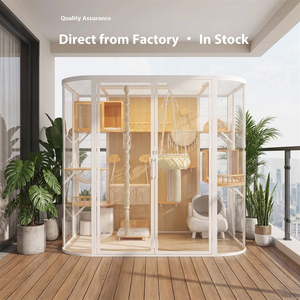 Villa <span class=keywords><strong>pour</strong></span> <span class=keywords><strong>chat</strong></span> en bois au design moderne, mobilier de luxe <span class=keywords><strong>pour</strong></span> animaux de compagnie avec coussin, cage intérieure <span class=keywords><strong>pour</strong></span> <span class=keywords><strong>chat</strong></span>, décoration de salon - Product Image 3