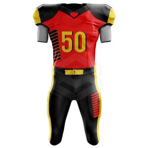 Uniforme de Fútbol Americano de Diseño Personalizado de la Mejor Calidad, Manga Corta, 100% Poliéster, Transpirable, Secado Rápido para Verano - Product Image 2