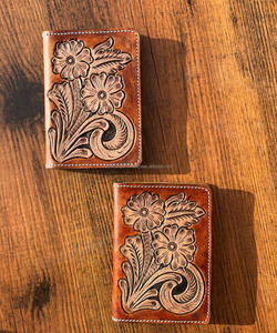 Leather Passport <b>Holder</b> New Designer Hand Tooled Carving Western Style Hot Sale Unique Design Multi Function Travel Accessories - Product Image 2