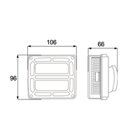 Kit de feux arrière magnétiques sans fil à LED pour remorques, camping-cars, bateaux, camions, portée radio 30 mètres